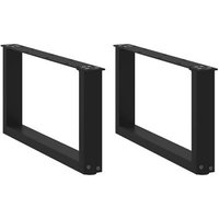 Patas de mesa de centro forma U 2 uds 60x(30-31) cm Acero