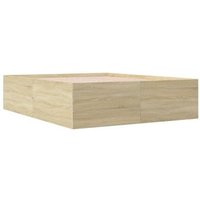Estructura de Cama Madera de Ingeniería Roble Sonoma 160x200 Cm Estructura de Cama Madera de Ingeniería Roble Sonoma 160x200 Cm