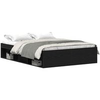 Estructura de Cama Roble Negro 140x200 cm Estructura de Cama Roble Negro 140x200 cm