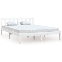 Estructura de cama sin colchón de madera maciza 160x200 cm Vidaxl