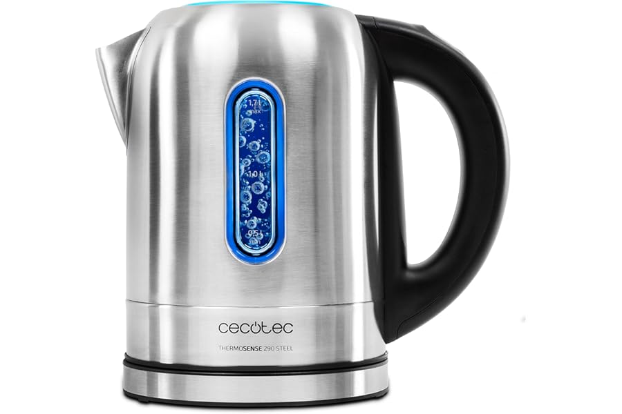 Cecotec Hervidor de Agua Eléctrico ThermoSense 290 Steel 1.7 Litros Cecotec Hervidor de Agua Eléctrico ThermoSense 290 Steel 1.7 Litros