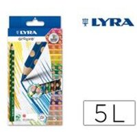Lápices de Colores Lyra Groove Triangular, Minas de 4,25mm, Caja de 5 Unidades Lápices de Colores Lyra Groove Triangular, Minas de 4,25mm, Caja de 5 Unidades