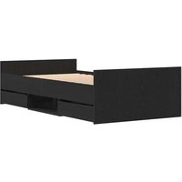 Estructura de Cama Roble Negro 90x190 cm Estructura de Cama Roble Negro 90x190 cm