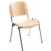 Silla "Confidente" de Madera con Pie de Aluminio