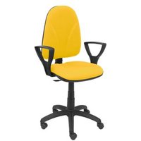 Silla de Oficina Ergonómica y Anatómica con Mecanismo de Contacto Permanente y Regulable en Altura, Asiento y Respaldo Tapizados en Tejido