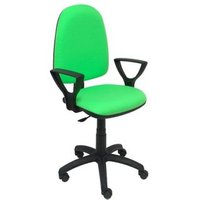 Silla de Oficina Ergonómica con Mecanismo de Contacto Permanente y Regulable en Altura, Asiento y Respaldo Tapizados en Tejido Bali