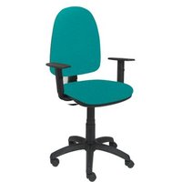 Silla de Oficina Ergonómica con Mecanismo de Contacto Permanente, Regulable en Altura, Asiento y Respaldo Tapizados en Tejido Bali