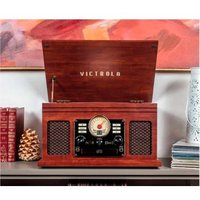 Tocadiscos Estéreo Victrola 6-en-1 con Radio FM y Altavoces