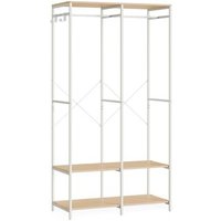 Armario Plegable Con Perchero y Estantes de Almacenamiento 94.5x40x180 Cm Armario Plegable Con Perchero y Estantes de Almacenamiento 94.5x40x180 Cm
