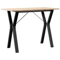 Mesa de comedor Vidaxl de pino y acero 100x50x75cm Mesa de comedor Vidaxl de pino y acero 100x50x75cm