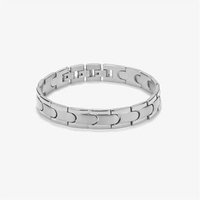 Pulsera Hombre "Txema" Eslabones Acero Plateado Pulsera Hombre "Txema" Eslabones Acero Plateado