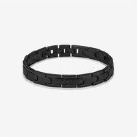 Pulsera "Txema" Hombre Eslabones Acero Negro Pulsera "Txema" Hombre Eslabones Acero Negro