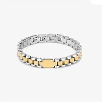 Radiant Pulsera Hombre Brazalete Gourmette Cross Acero Dorado/Plateado Radiant Pulsera Hombre Brazalete Gourmette Cross Acero Dorado/Plateado