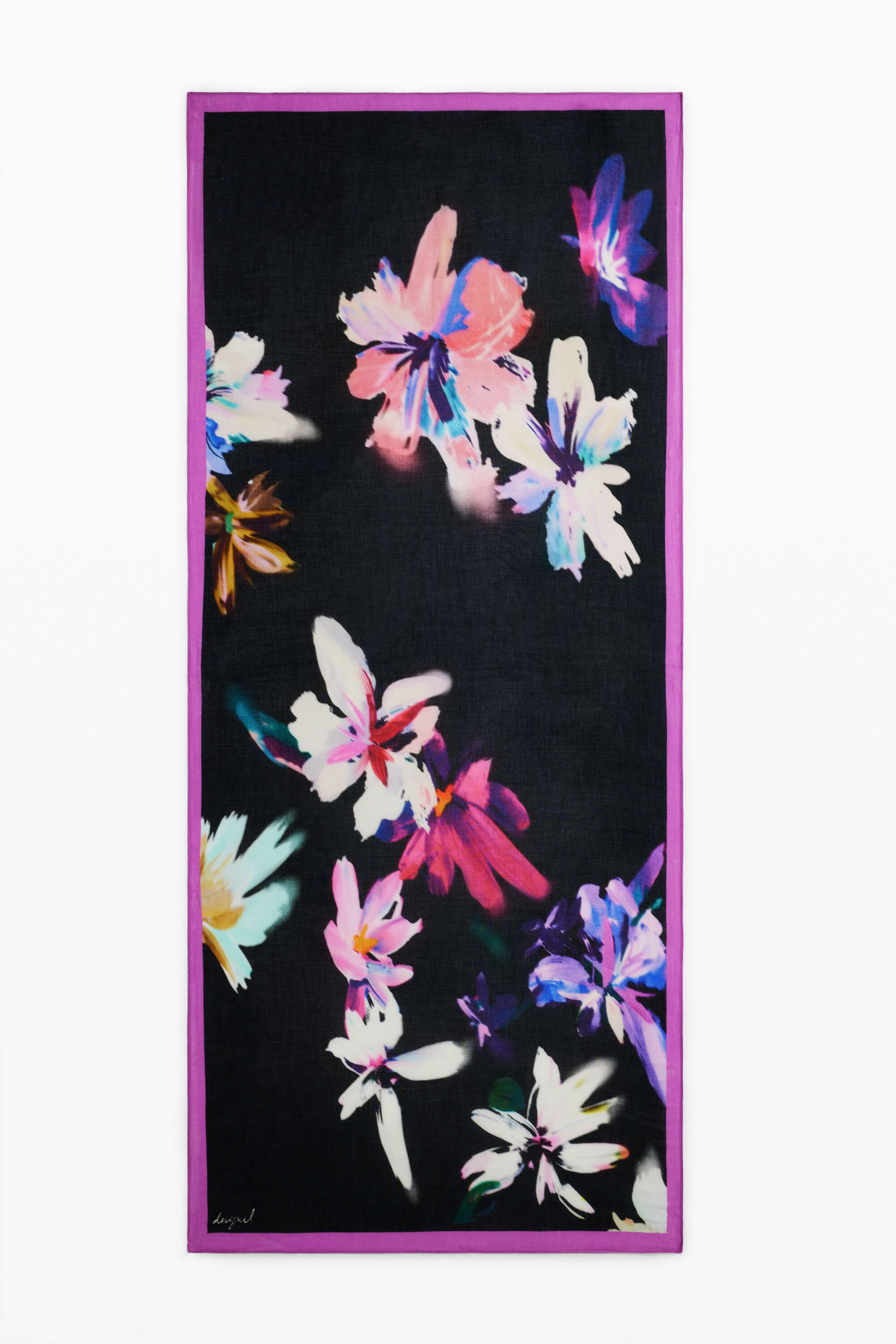 Desigual Pañuelo Flores Rectangular Desigual Pañuelo Flores Rectangular