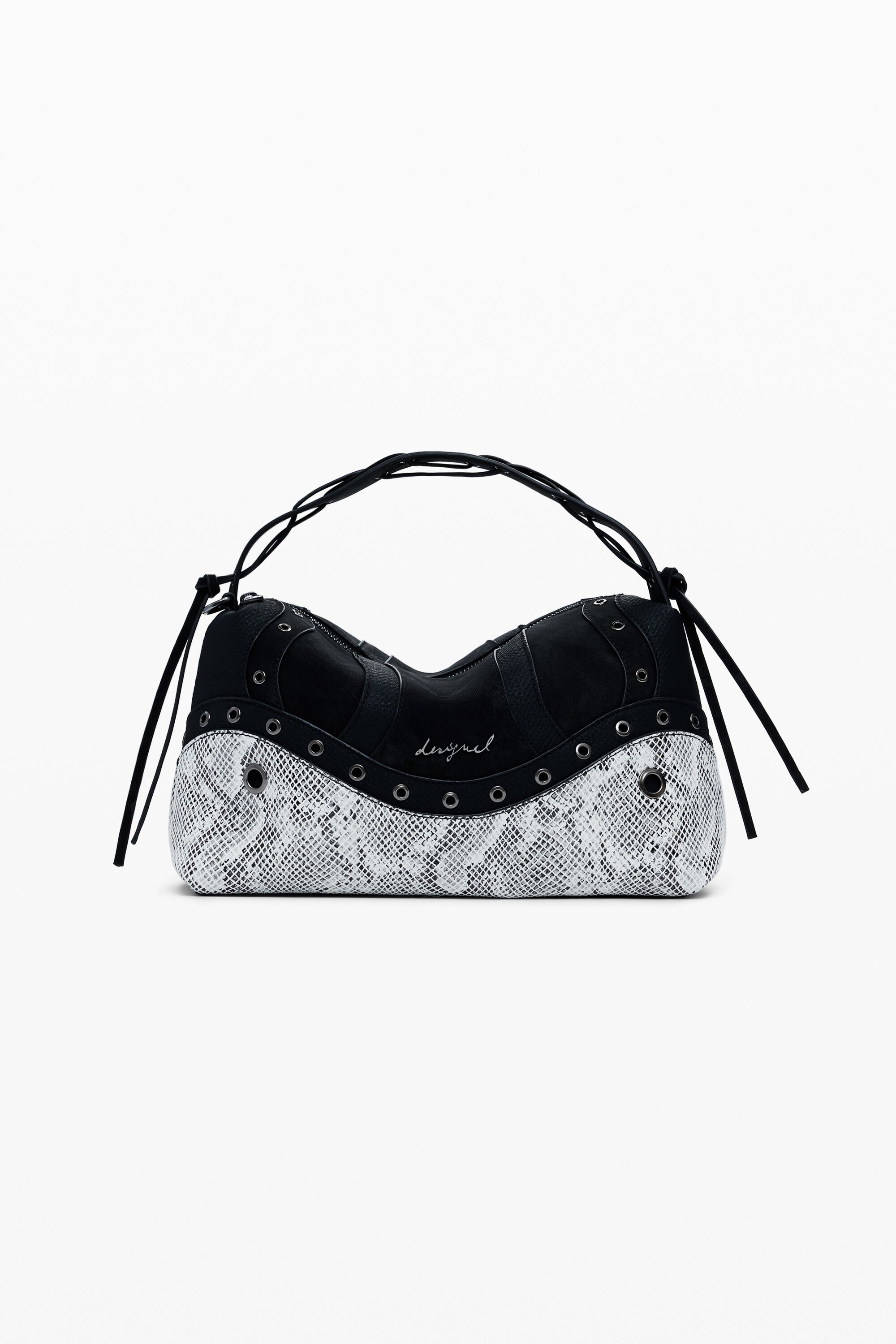 Desigual Bolso serpiente tachuelas mediano Desigual Bolso serpiente tachuelas mediano