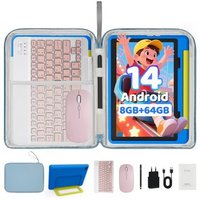 Tablet Infantil 10,1'' con teclado y bolsa, 8GB RAM, 64GB almacenamiento, WiFi 5G, HD 1280x800