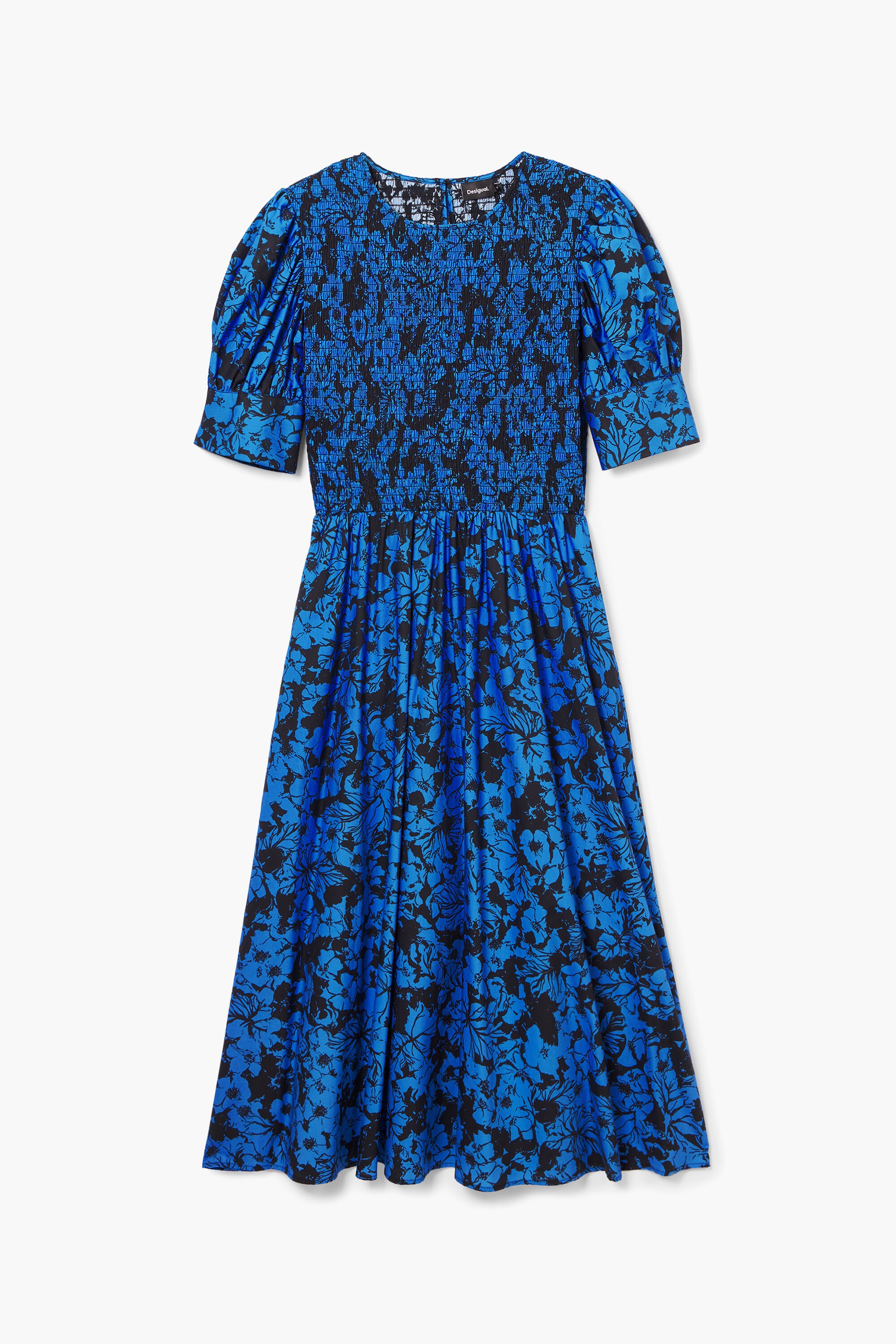 Vestido midi Desigual de mujer con estampado floral Vestido midi Desigual de mujer con estampado floral