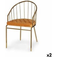 Silla Barras Dorado Mostaza 51 X 81 X 52 Cm (2 Unidades) Silla Barras Dorado Mostaza 51 X 81 X 52 Cm (2 Unidades)