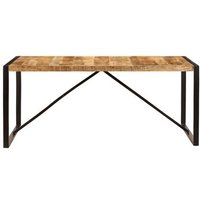 Mesa de comedor de madera maciza de mango 180x90x75 cm - CFW539112