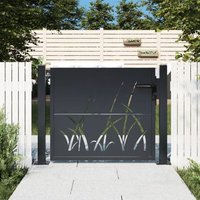 Puerta de Jardín Valla Acero Gris Antracita 105x105 Cm Puerta de Jardín Valla Acero Gris Antracita 105x105 Cm