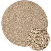 Alfombra Zizur Apariencia De Yute Interior Y Exterior Ø 200 Cm