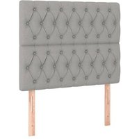 Pack 2 Cabeceros Cama Tela Gris Ms 90x7x78/88 Cm Pack 2 Cabeceros Cama Tela Gris Ms 90x7x78/88 Cm