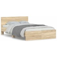 Cama Matrimonial 135x190 cm Estructura con Cabecero Roble Sonoma CFW578816