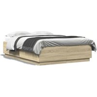 Estructura de Cama Roble Sonoma 140x200 cm (CFW566013)