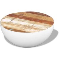 Mesa De Centro "Forma Cuenco" Madera Maciza Reciclada 60x60x30 Cm Mesa De Centro "Forma Cuenco" Madera Maciza Reciclada 60x60x30 Cm