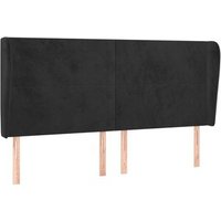 Cabecero de cama con orejas de terciopelo 203x23x118/128 cm