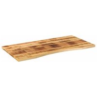 Tablero de escritorio de madera rústica curva 140x60 cm