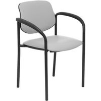 Silla Fija Styl Similpiel Gris Con Brazos Silla Fija Styl Similpiel Gris Con Brazos