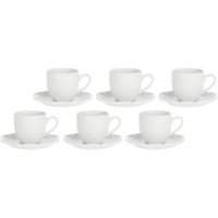 Juego de 6 Tazas de Café con Plato Villadeifiori, 85 ml Juego de 6 Tazas de Café con Plato Villadeifiori, 85 ml