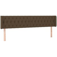 Cabecero Cama Panel De Tela Gris Oscuro 203x16x78/88 Cm Cabecero Cama Panel De Tela Gris Oscuro 203x16x78/88 Cm
