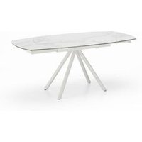 Mesa Extensible Kyoto 180cm Vidrio Templado Mármol Blanco Mesa Extensible Kyoto 180cm Vidrio Templado Mármol Blanco
