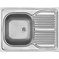 Fregadero de acero de un cuenco con desagüe - Overlay