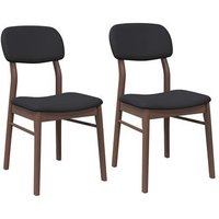 Pack 2 Sillas de Comedor con Cojines de Madera Maciza Cfw8638349