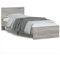 Cama Individual 90x200 cm con cabecero de madera de ingeniería MPN Cfw741921