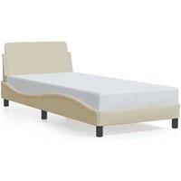 Cama Individual 90x190 cm con Cabecero de Tela - CFW925036