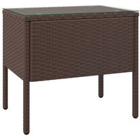 Mesa Auxiliar Vidaxl Ratán Sintético Marrón 53x37x48cm Mesa Auxiliar Vidaxl Ratán Sintético Marrón 53x37x48cm