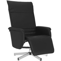 Sillón Reclinable de Cuero Sintético con Reposapiés Sillón Reclinable de Cuero Sintético con Reposapiés