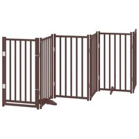 Puerta para Perros Plegable 6 Paneles Madera Abeto Vidaxl