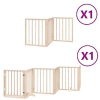 Puerta para Perros Plegable 9 Paneles Madera de Álamo 450 cm Puerta para Perros Plegable 9 Paneles Madera de Álamo 450 cm