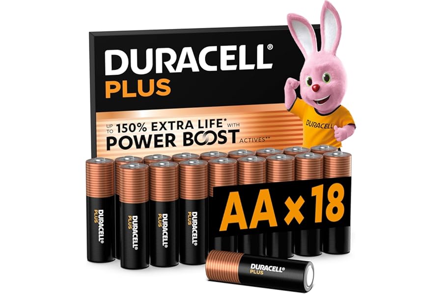 Pilas Alcalinas AA Duracell Plus (Paquete de 18) Pilas Alcalinas AA Duracell Plus (Paquete de 18)