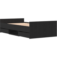 Cama de Madera de Ingeniería Roble Negro 90x200 Cm Cama de Madera de Ingeniería Roble Negro 90x200 Cm