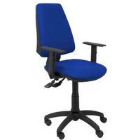 Silla de Oficina Ergonómica con Mecanismo Sincro y Regulable en Altura - Asiento y Respaldo Tapizados en Similpiel