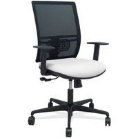 Silla Yunquera Sincro Malla Negra Bali Blanco Brazo Regulable Silla Yunquera Sincro Malla Negra Bali Blanco Brazo Regulable