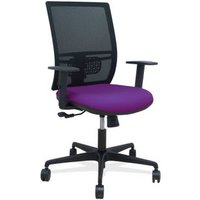 Silla Yunquera Sincro Malla Negra Bali Morado Brazo Regulable