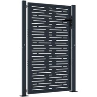 Puerta de Jardín Acero Gris Antracita Diseño Cuadrado Vidaxl 105x155cm Puerta de Jardín Acero Gris Antracita Diseño Cuadrado Vidaxl 105x155cm