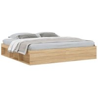 Estructura de Cama Roble Sonoma 200x200 cm Vidaxl